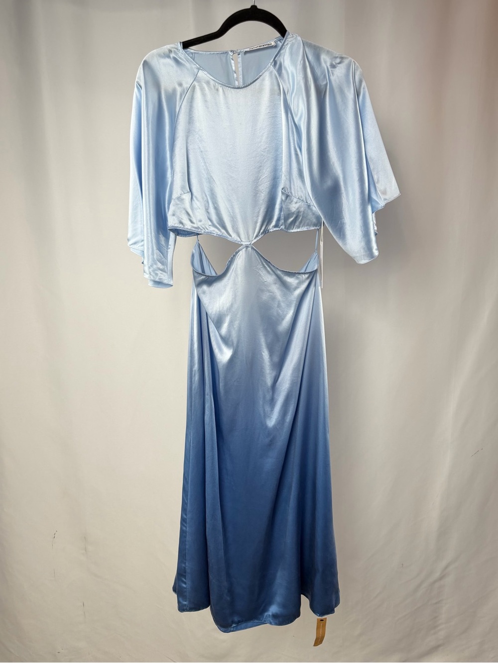 NWT Reformation Silk Cut Out Noemi Midi Dress in Ombré Blue Size 8 - Picture 4 of 11